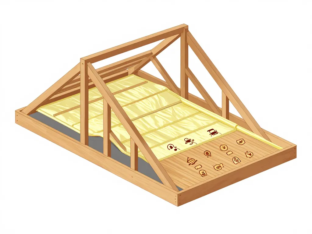 Aménagement combles avant / après schéma travaux isolation