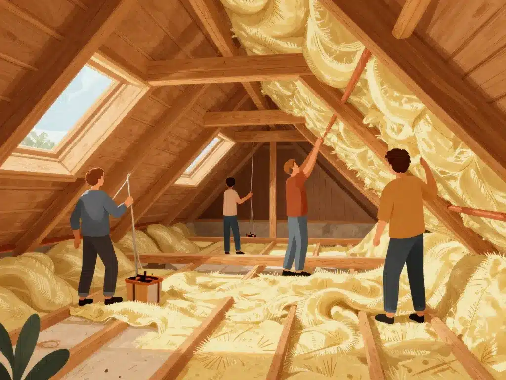 Travaux techniques pour l’aménagement de combles perdus