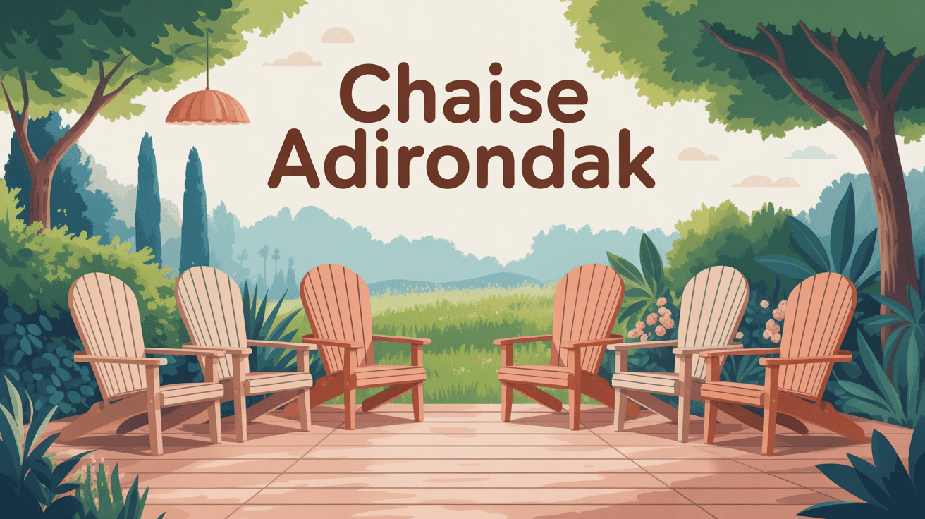 illustration chaises adirondak extérieur jardin