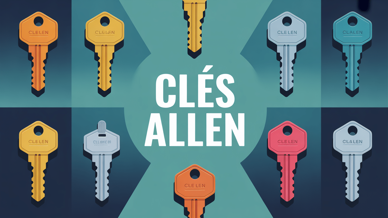 Clés Allen différents modèles atelier stylisé