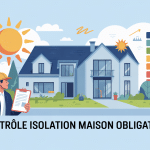 contrôle isolation maison obligatoire vue stylisée maison inspecteur