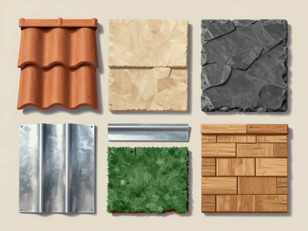 Exemples de matériaux de couverture pour toiture en comparaison