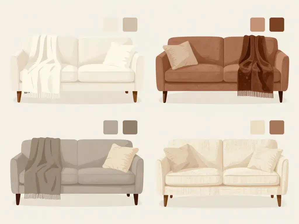 jete de canape coton velours lin différents styles