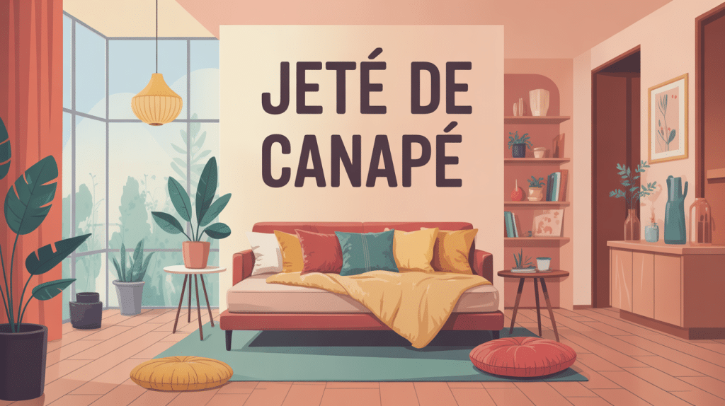 jete de canape élégant sur canapé moderne