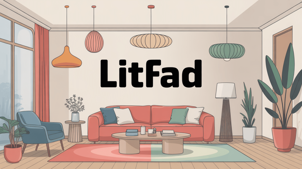 litfad illustration décoration salon moderne