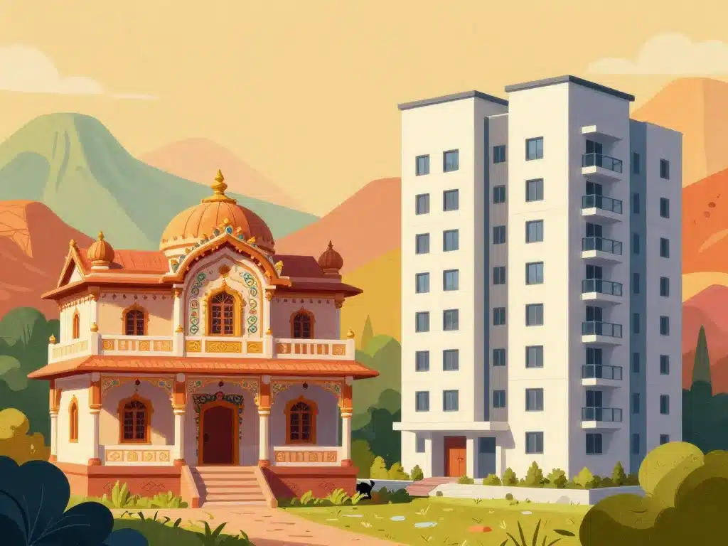 maison inde contraste architecture