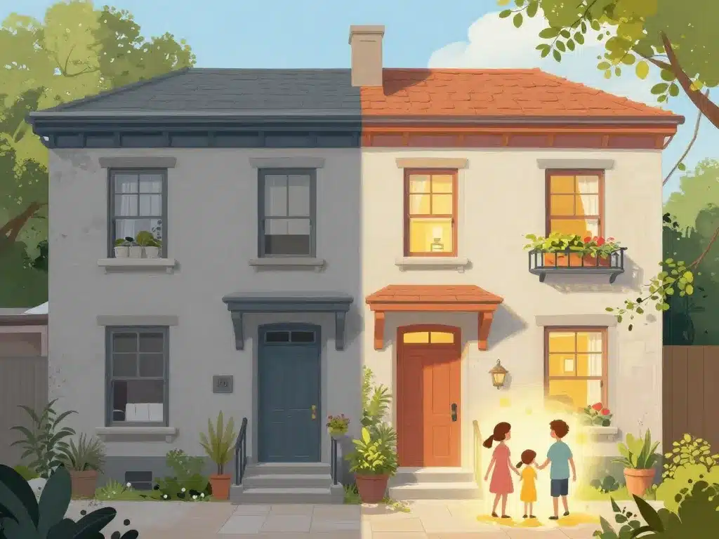 transformation maison mitoyenne invendable avant après