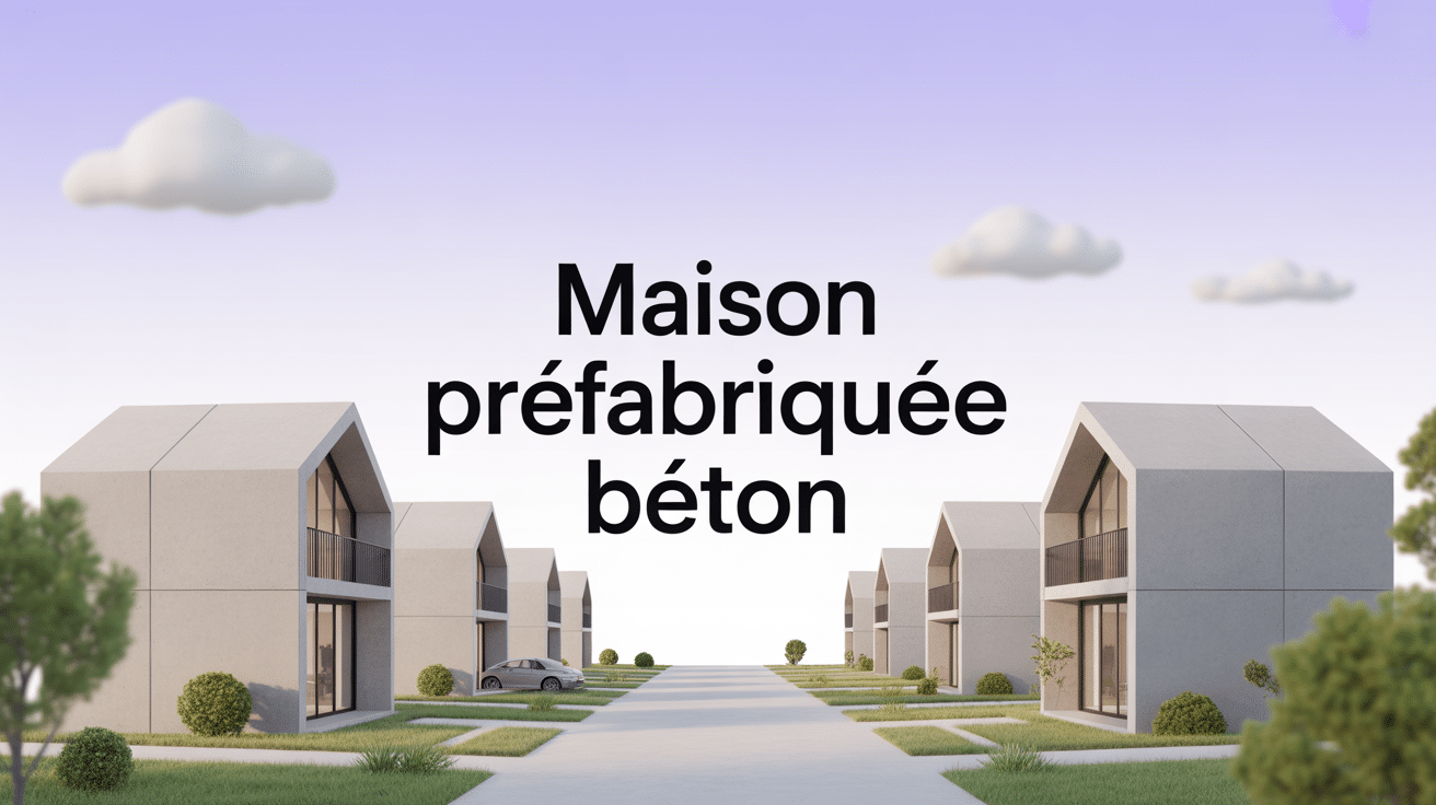 Vue d'ensemble maison préfabriquée béton inconvénients
