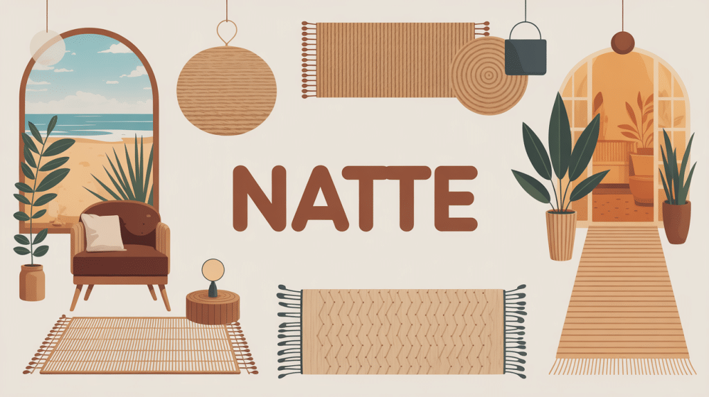 illustration natte tapis yoga plage déco matériaux