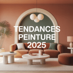 intérieur stylisé avec couleurs naturelles et terracotta peinture tendance 2024