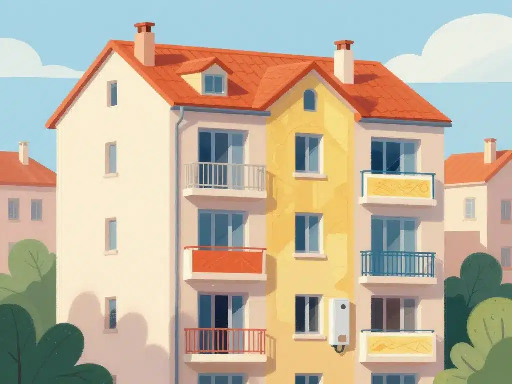 Travaux énergie immeuble année 70 avant après