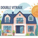 Illustration prix des doubles vitrages sur maison moderne