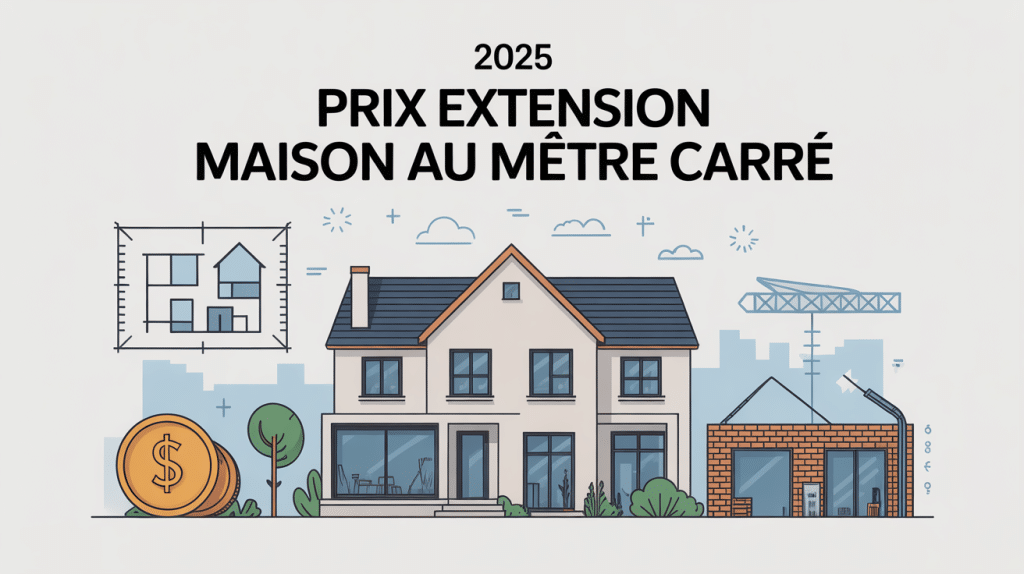 prix extension maison m2 illustration vectorielle moderne
