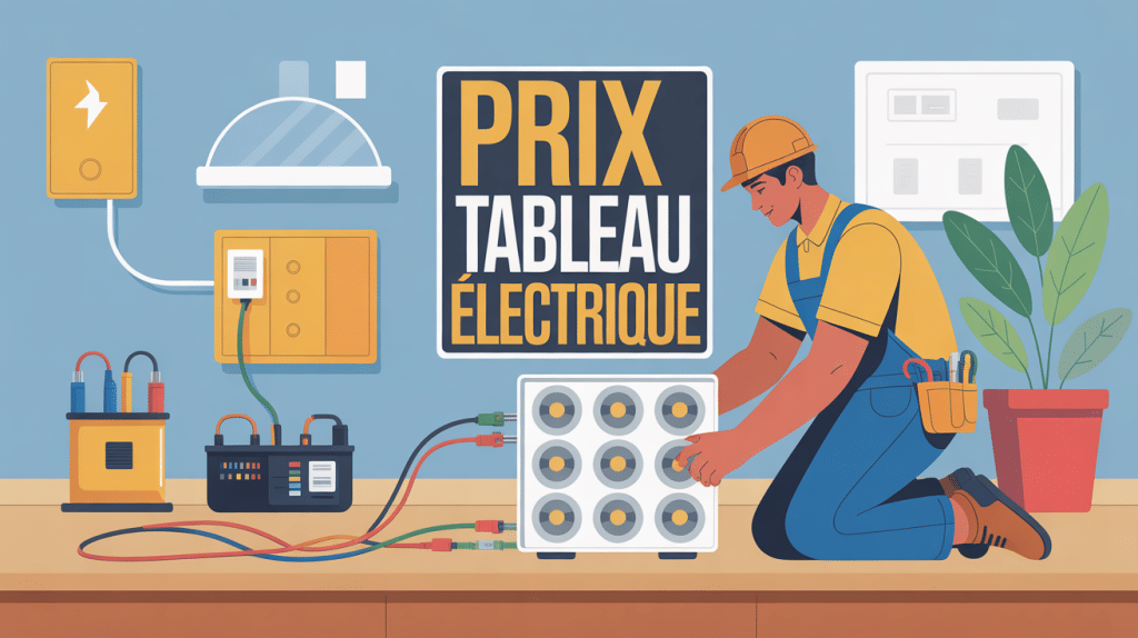 prix pour changer un tableau électrique illustration vectorielle électricien