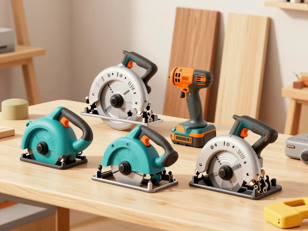 scie circulaire racetools différents modèles sur établi