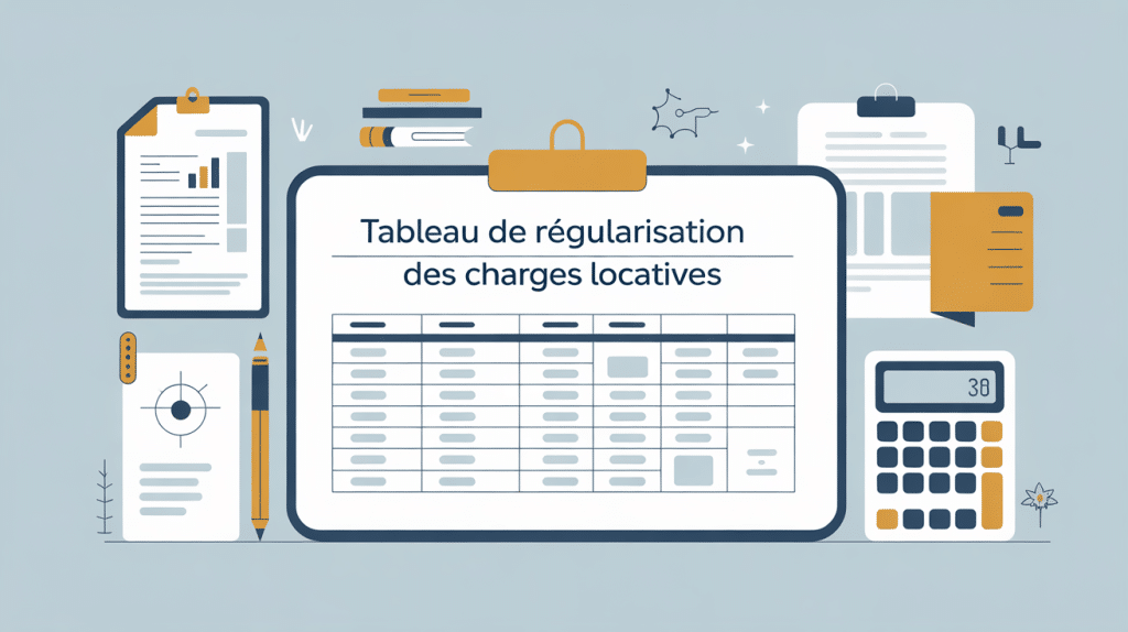 tableau régularisation charges locatives gratuit dessin organisation