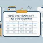 tableau régularisation charges locatives gratuit dessin organisation
