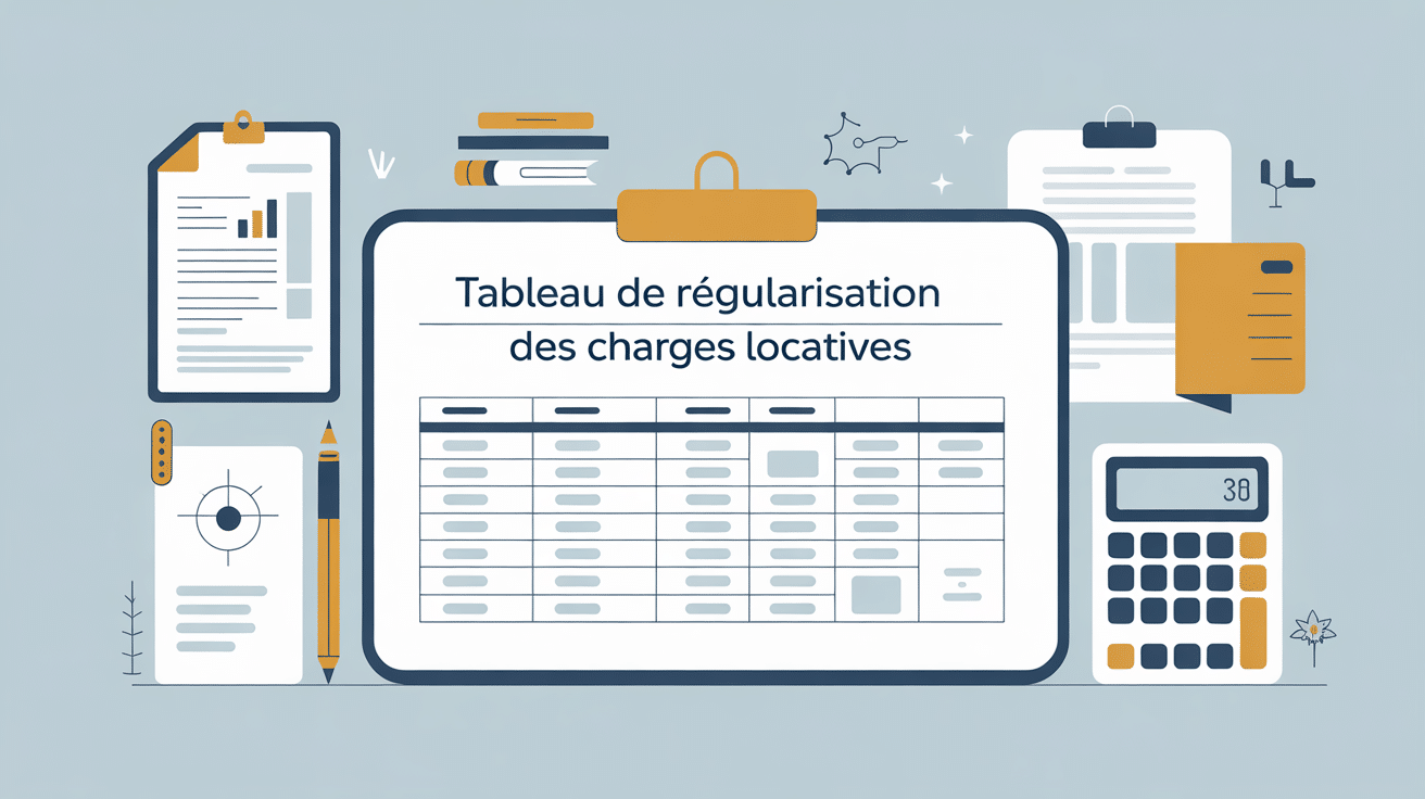 tableau régularisation charges locatives gratuit dessin organisation