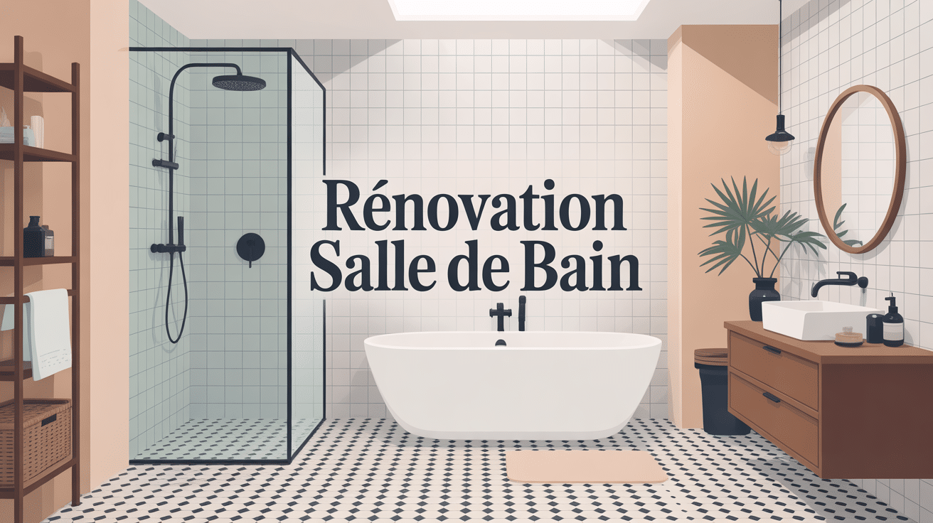 travaux de salle de bain illustration moderne