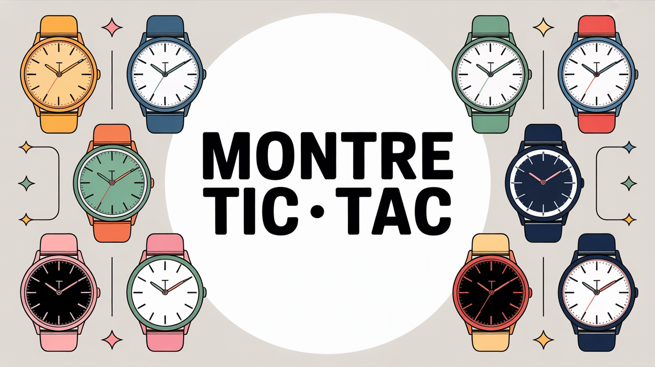 univers tic tac montre fond epure
