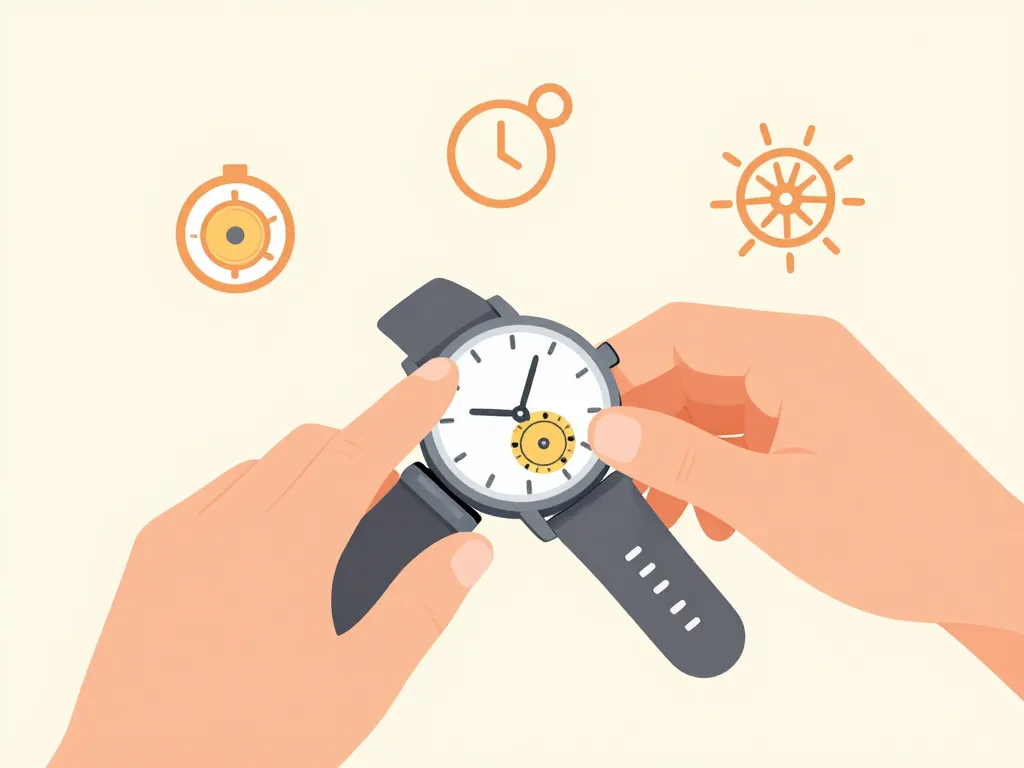 main reglage tic tac montre entretien