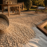 allintitle:quel gravier pour terrasse, main verse gravier 8/16 sur terrasse