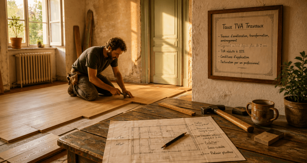 comment savoir si tva à 10 ou 20 travaux artisan parquet