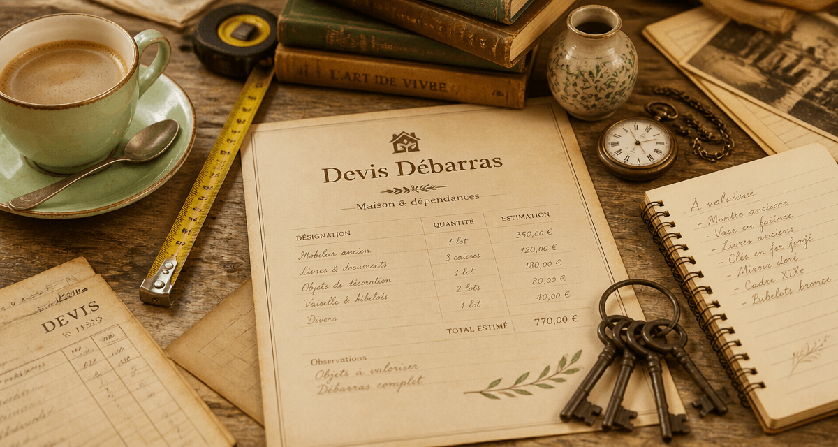 devis debarras documents bureau objets