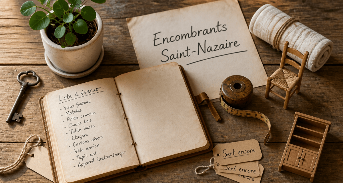 Liste objets encombrants Saint-Nazaire sur table