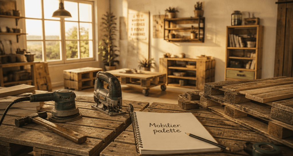fabriquer meuble palette atelier bois outils