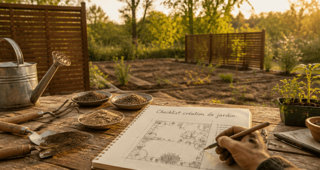 jardin comment faire plan création checklist
