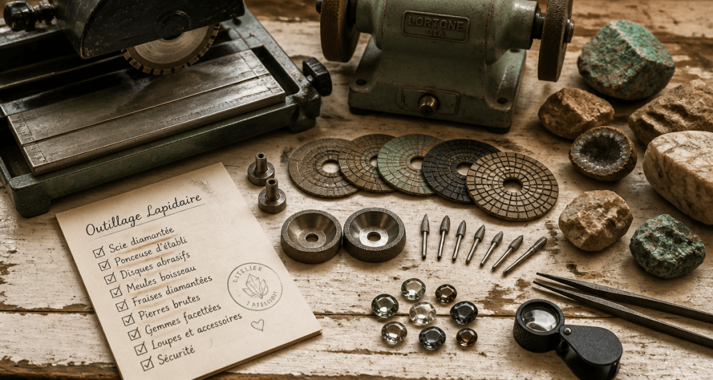 Lapidaire outillage outils essentiels atelier
