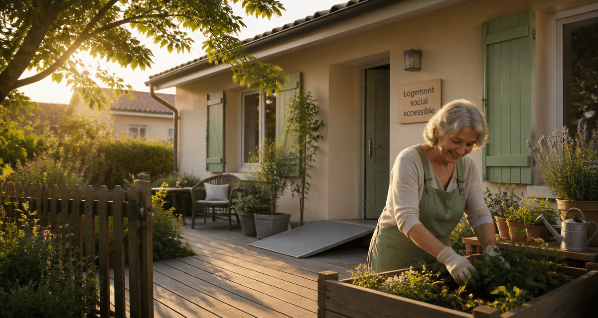 logement social maison plain pied senior à louer terrasse accessible