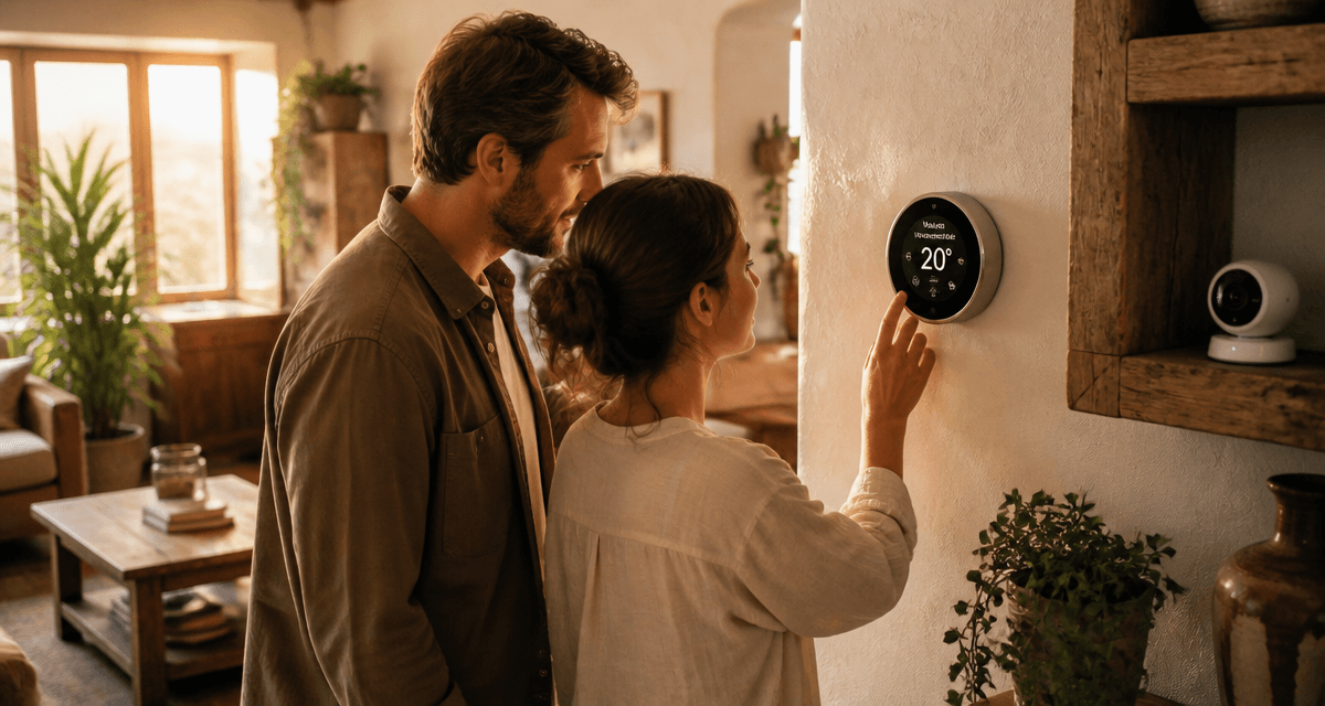 objet connecter thermostat caméra salon