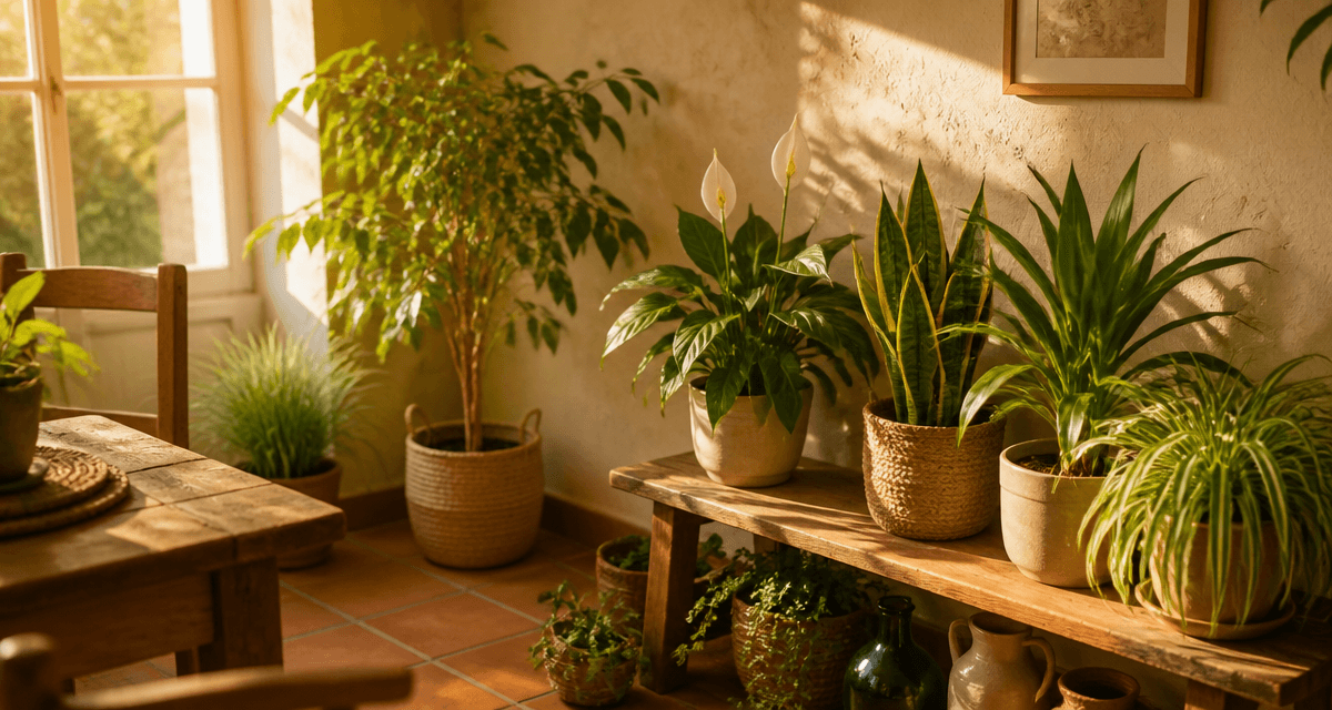 plantes d'interieur depolluante dans salon