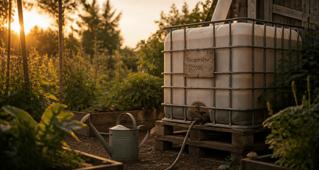 récupérateur d'eau 1000l potager