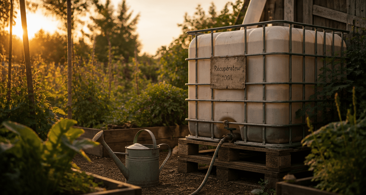 récupérateur d'eau 1000l potager