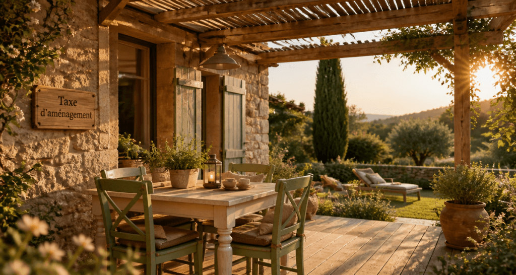 taxe pergola pergola ouverte terrasse jardin