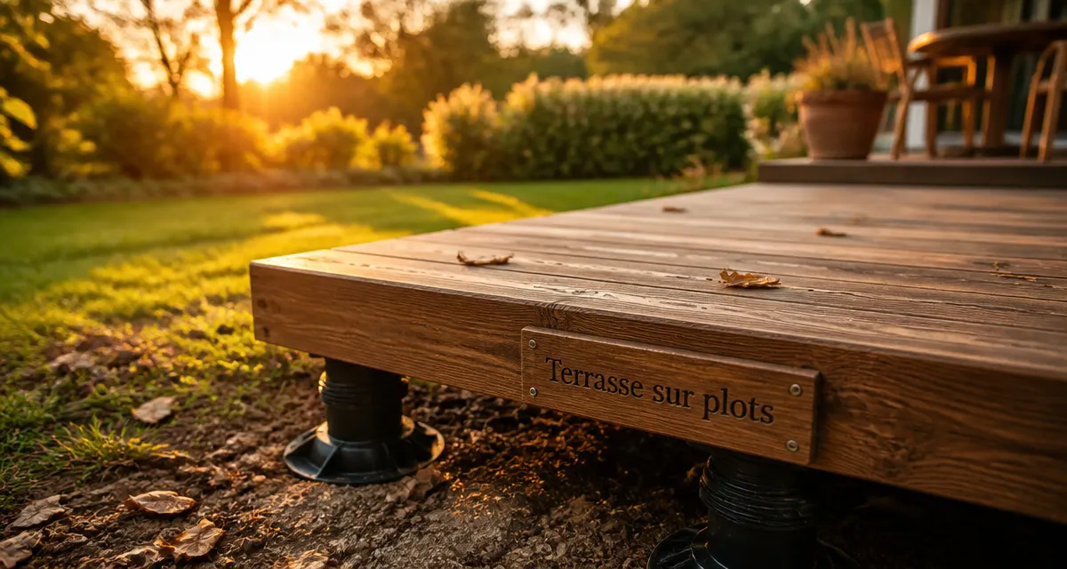 inconvénient terrasse sur plot bois jardin