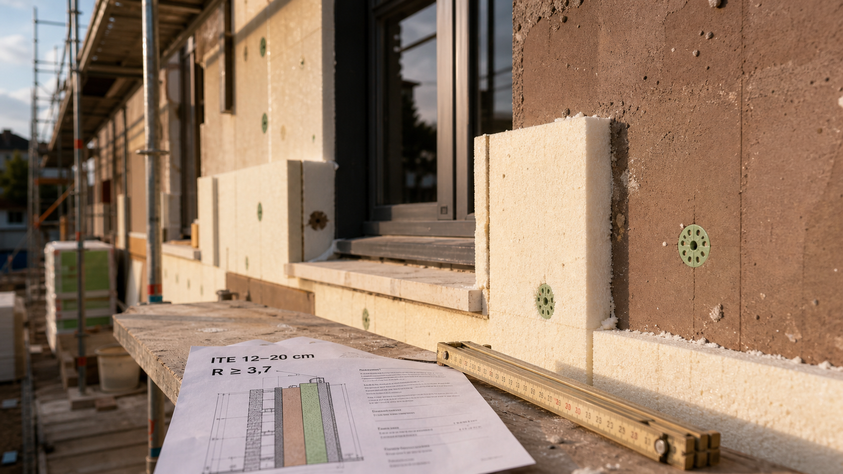 Isolation exterieure quelle epaisseur : ITE 12 à 20 cm sur façade