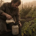 Par quoi remplacer la bouillie bordelaise : bicarbonate pulvérisé sur feuilles de tomates
