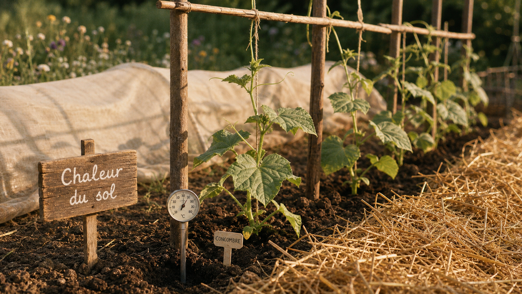 Quand planter concombre : sol chaud et seuils de température