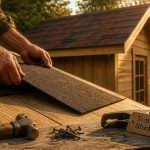 pose shingle toiture abri jardin