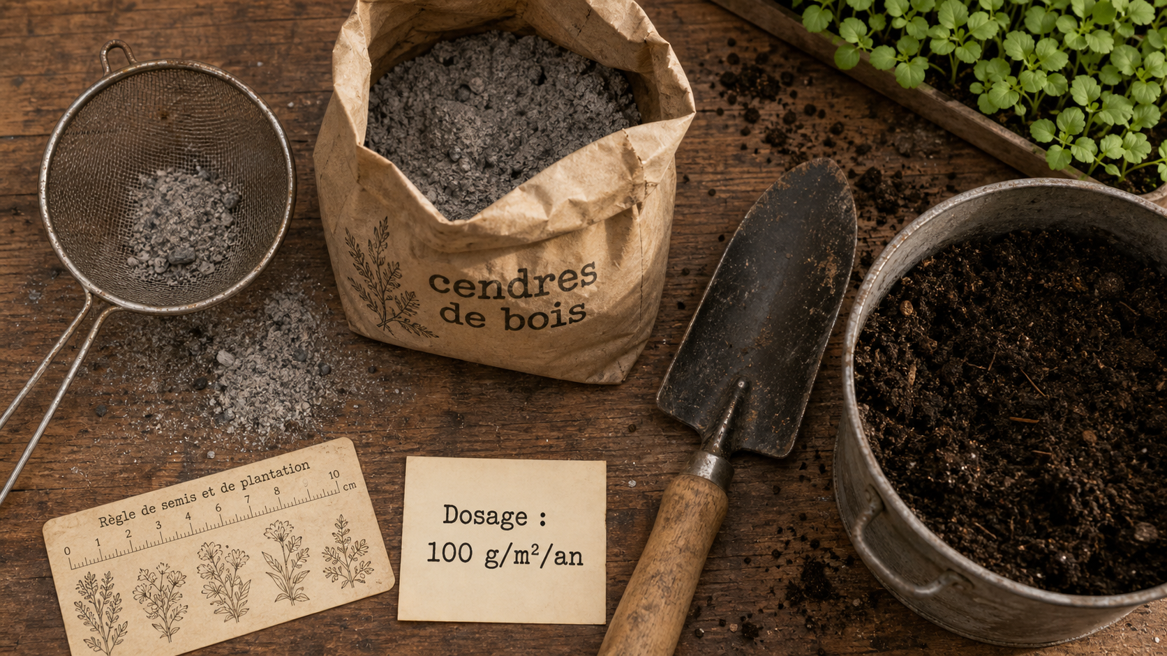 Cendres jardin : dosage sur sol et plantes