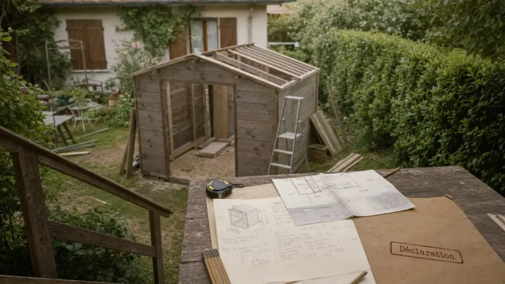 Declaration de travaux abri jardin 5 m² : PLU et démarches
