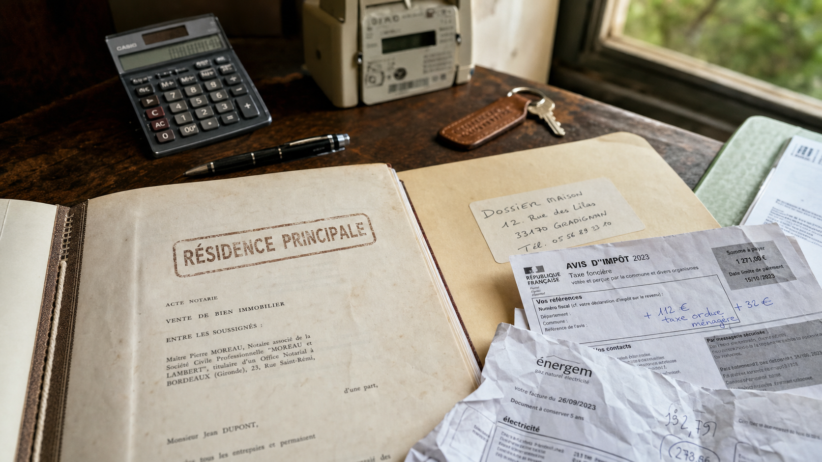 Plus value sur residence principale : dossier preuves résidence principale