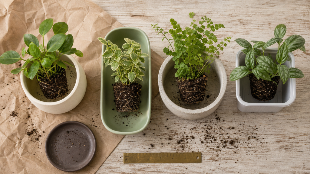 Pot de fleurs intérieur ou extérieur : pots et jardinières avec plantes vertes
