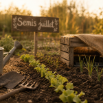 Que peut on planter dans le jardin en ce moment en juillet : semis pleine terre sous abri, jeunes plants et arrosoir