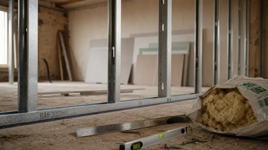 railles pour placo : rails métalliques pour cloison