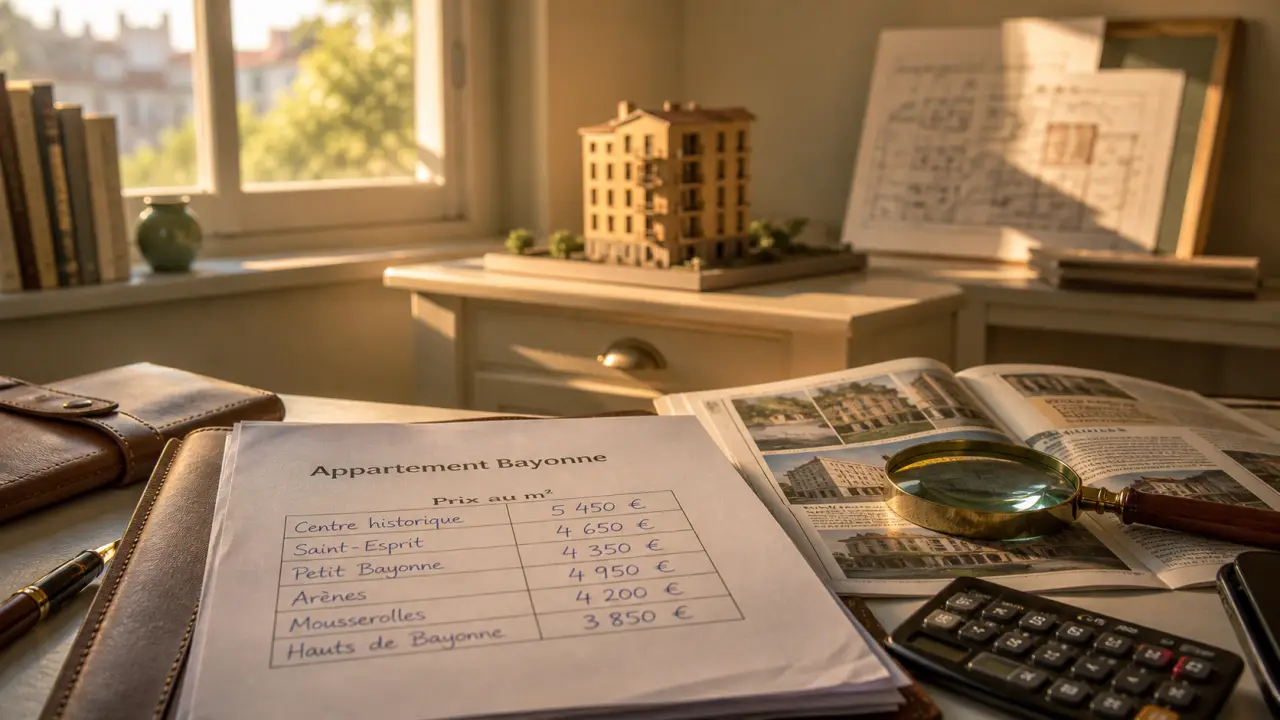 Achat appartement Bayonne : prix au m² 4 588 €, quartiers et comparatifs